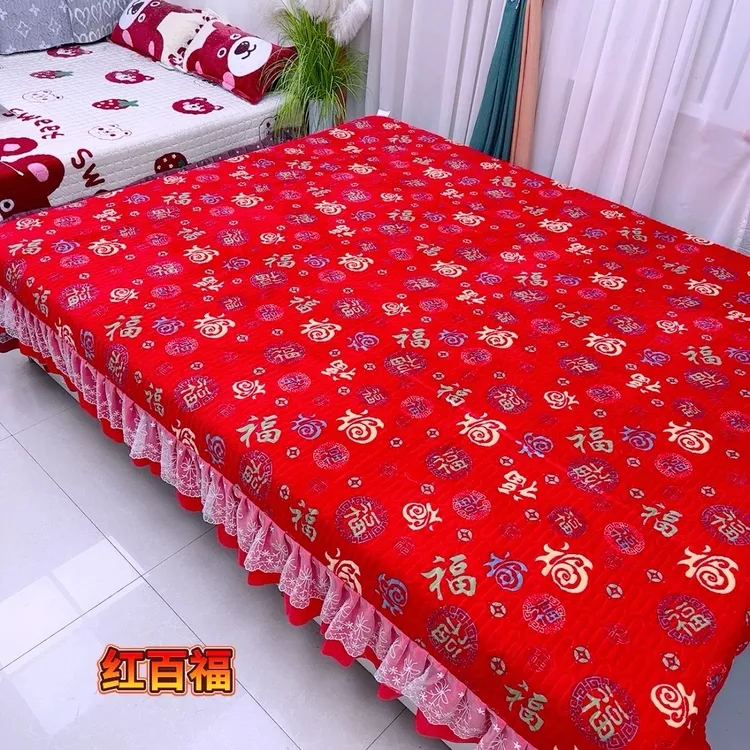 【炕裙炕盖防滑,】冬款床盖加绒大炕加厚牛奶绒床盖秋冬榻榻米床盖商品图