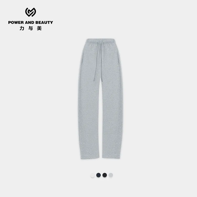 Power And Beauty/力与美 窄版香蕉裤女秋显瘦弯刀垂感休闲裤5166