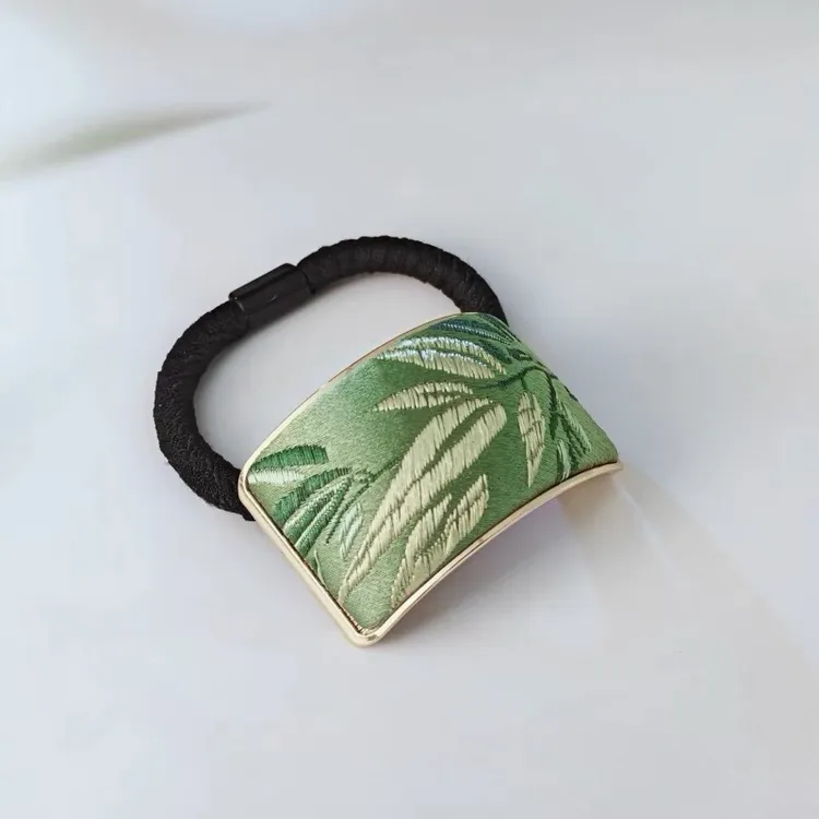 大弯弯贴布宋锦头绳DIY 饰品配件