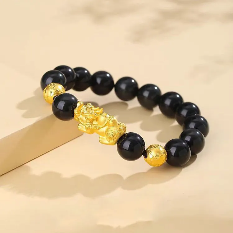 合金手链 黑色貔貅合金霸气久不掉色礼物百搭