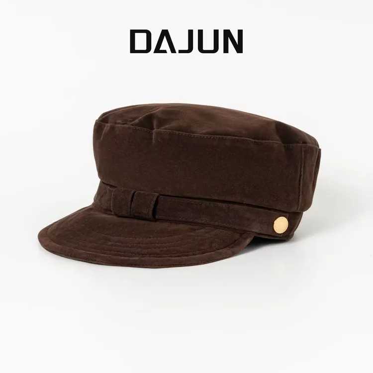 DAJUN大俊 秋冬美拉徳复古平顶鸭舌帽大头围显脸小