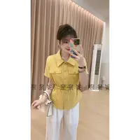 奈奈妮【向日葵】 上衣2025新款夏季洋气时尚显瘦收腰（带腰带）9789