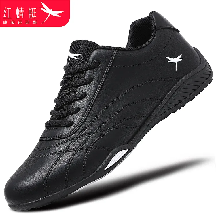 红蜻蜓男鞋秋冬平底鞋软底皮面防水轻便休闲运动鞋阿甘鞋品牌男鞋商品图