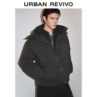 【HOT】UR2025冬季新款男装时尚休闲连帽绗缝羽绒服UMY150014