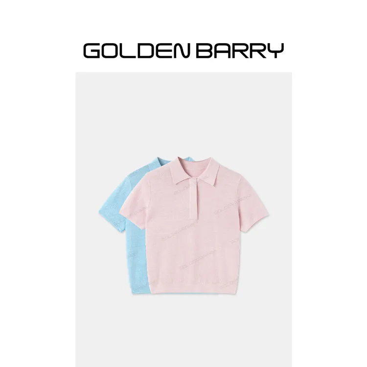 GOLDENBARRY「樱花溪语」气质POL0领针织衫GB060703007