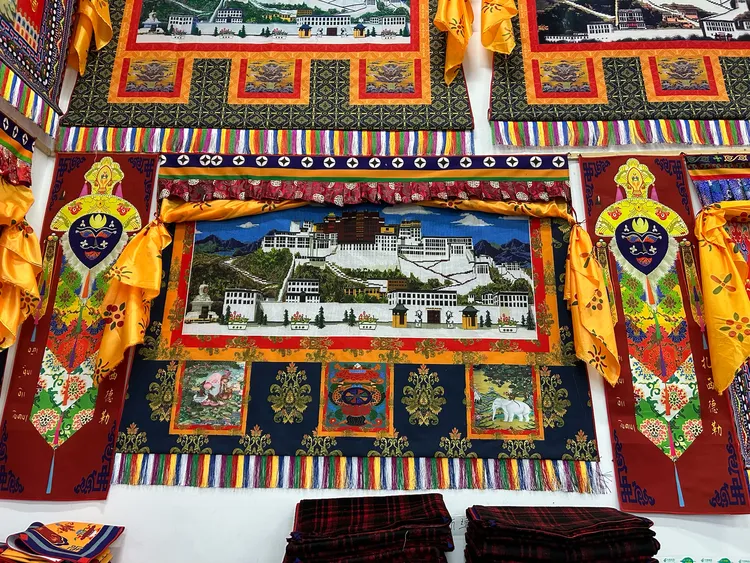 藏式布达拉宫挂布带面具包邮发货