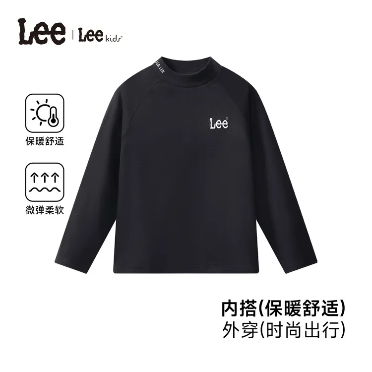 lee儿童长袖针织打底衫中高领柔软大小通穿男女同款LK5X2FUT0409