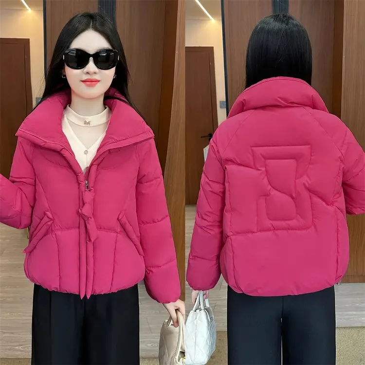 韩版棉服女2025冬季新款时髦洋气立领显瘦小个子短款加厚棉袄外套