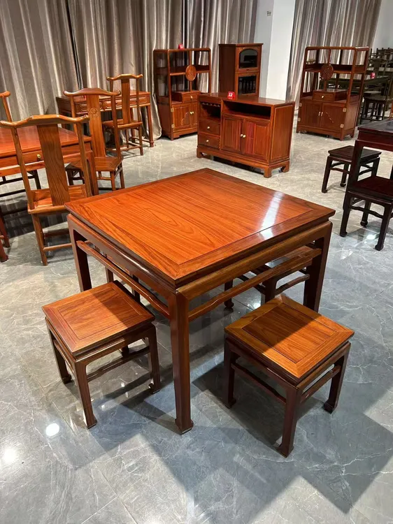 红木四方八仙桌客厅吃饭休闲棋牌桌