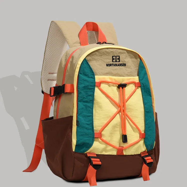 登山包刺绣大学生减压双根隔层母婴包朋克风双肩包