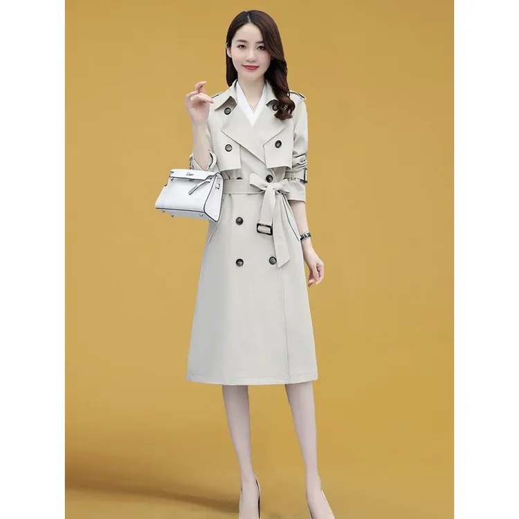 法式潮高级感2025年新款女装春季风衣春秋外套款爆中长款收腰气质