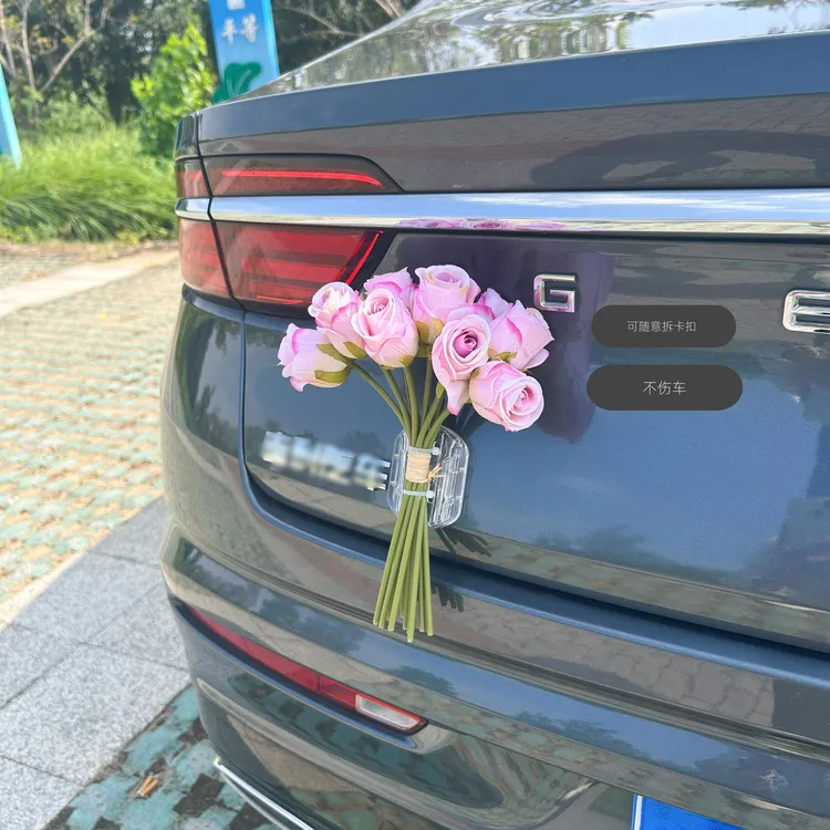新品爱情永生花车载装饰女生礼物浪漫车位花束挂件摆件玫瑰玫瑰花