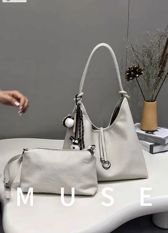2025极简高级复古原创小众设计时尚百搭通勤单肩腋下大容量托特包