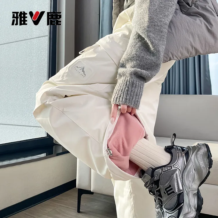 雅鹿美式羽绒裤女外穿2025年冬季新款东北户外防风极寒加厚棉裤