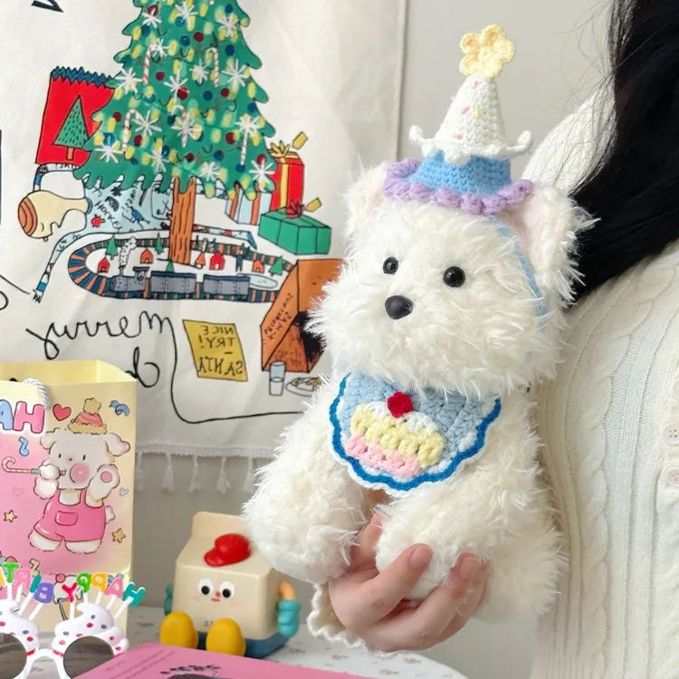 圣诞西高地公仔小狗狗玩偶毛绒玩具女生陪睡觉抱娃娃男友生日礼物