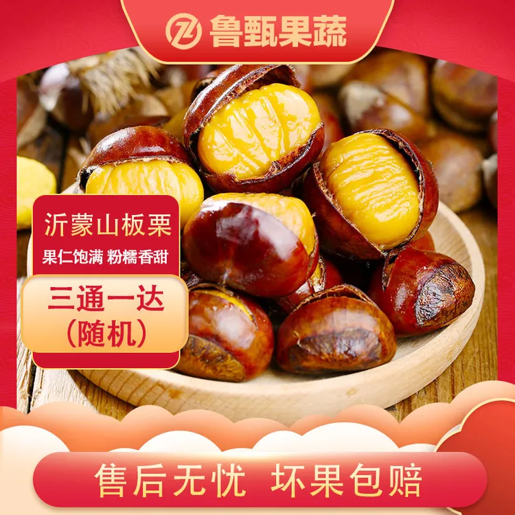 【鲁甄】山东沂蒙山油板栗3/5斤 单果10g+ 约120-225粒