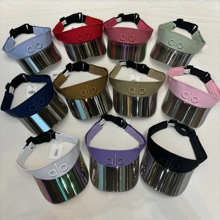 aloYoga无顶反光运动健身鸭舌遮阳帽空顶帽硬质防晒帽檐PF50+