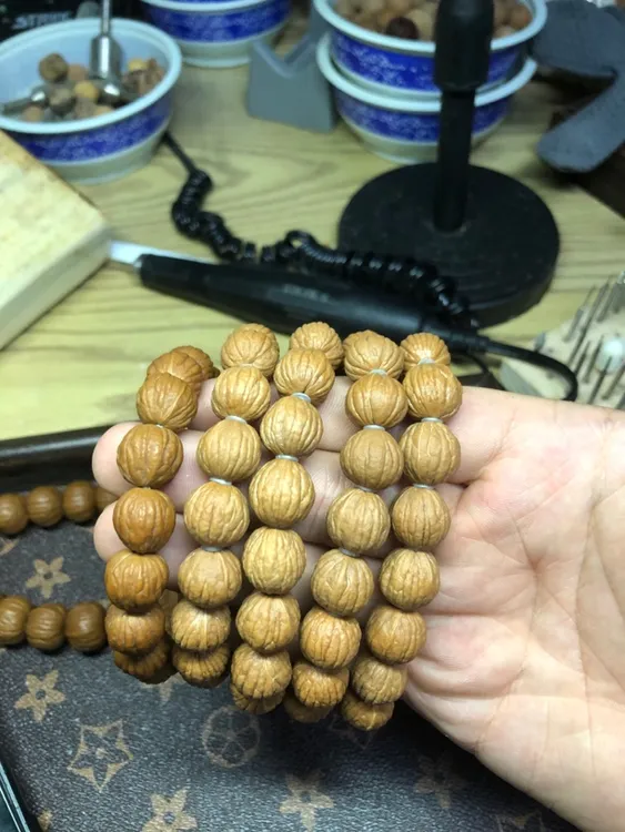 原皮原色矮桩猴头核桃单圈文玩手串