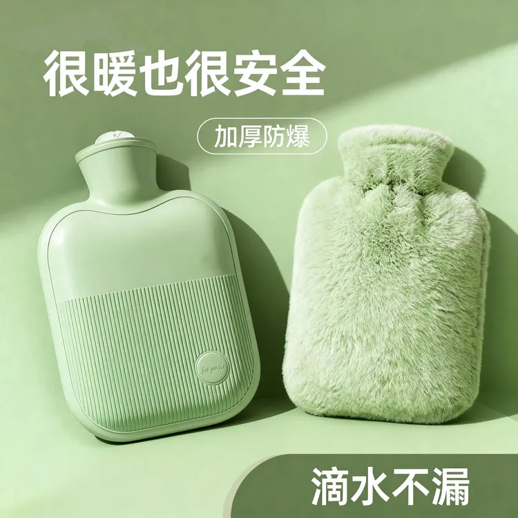 注水式热水袋2025新款加厚防爆大号毛绒暖手暖肚子大姨妈被窝热敷