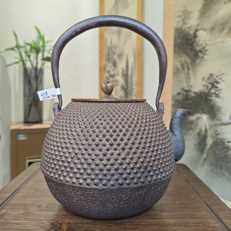 【精品级】龙文堂 霰纹长闲型老铁壶 满水容量约1470ml