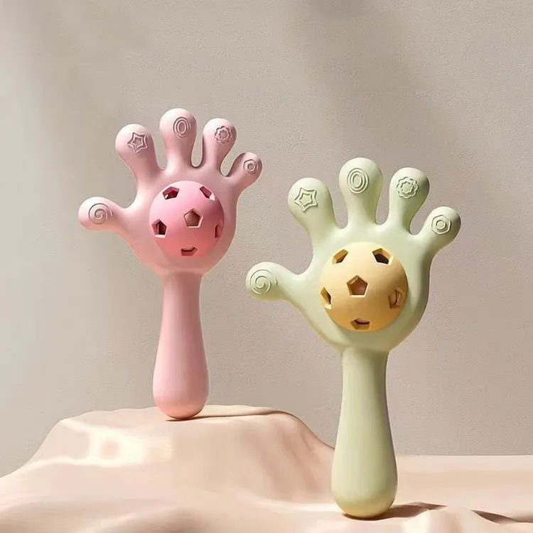 牙胶可咬婴儿可水煮磨牙棒防吃手四六个月宝宝玩具口欲小手掌咬胶