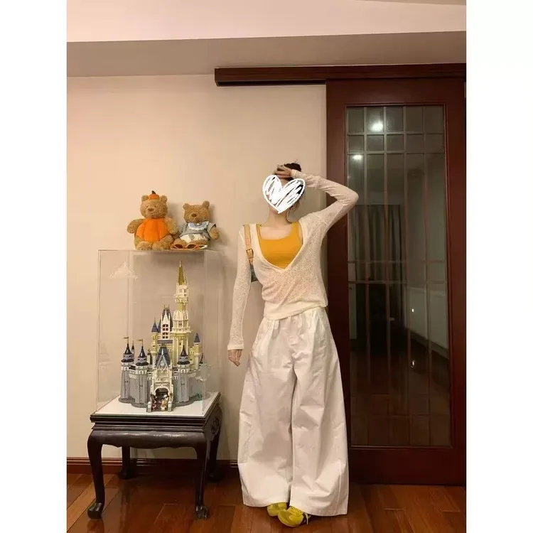 胖MM一整套设计感薄款防晒罩衫吊带阔腿裤减龄显瘦套装