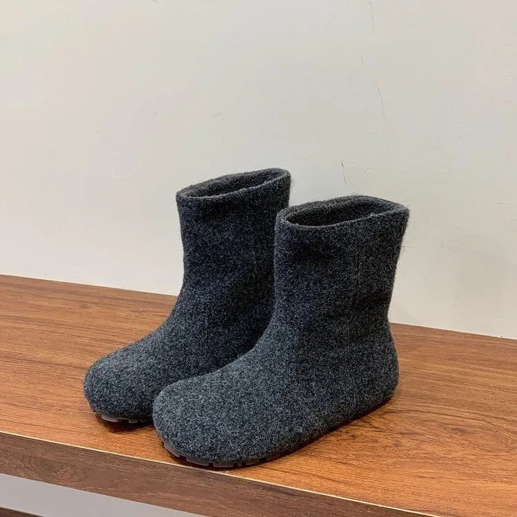 复古内增高毛绒勃肯雪地靴女2025冬季新款小众设计感两穿加绒棉鞋