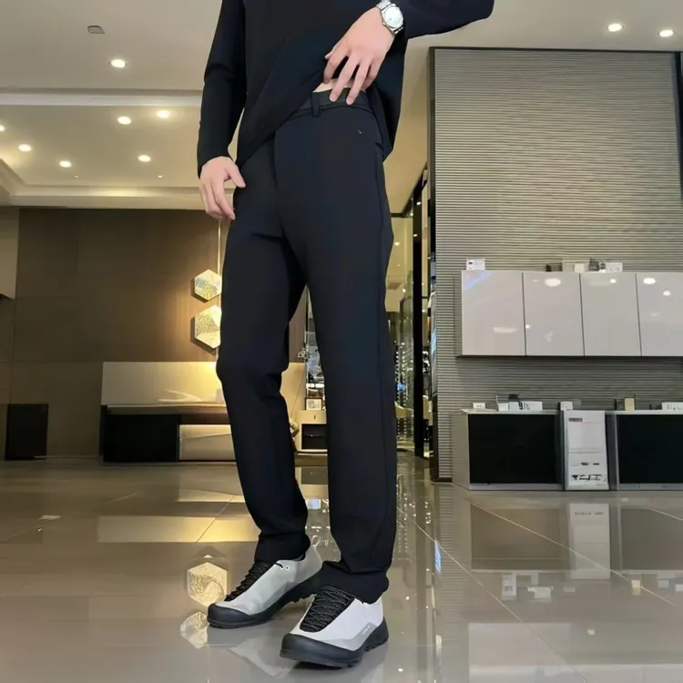 冬季加绒立体剪裁裤子长裤商务休闲裤直筒裤