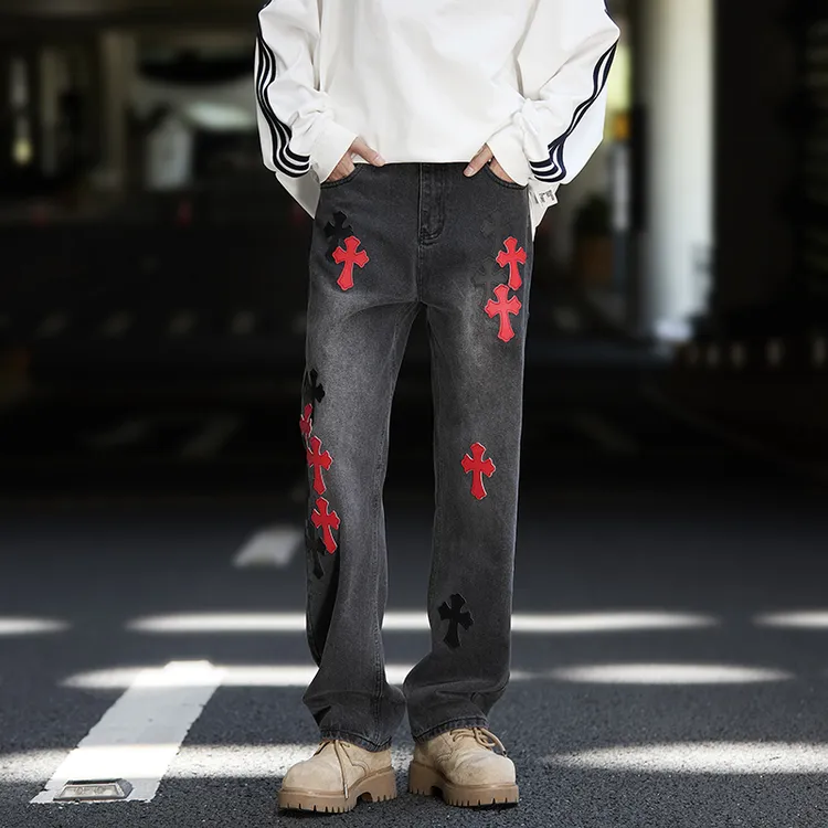 牛仔裤男款爆款2025新款男生裤子美式阔腿裤直筒裤推荐潮牌牛仔裤