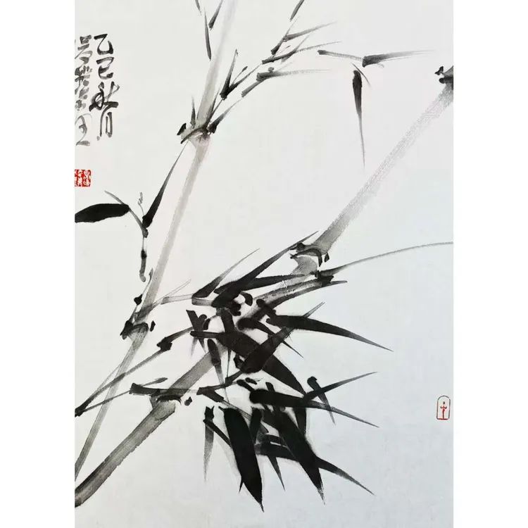 写意墨竹 节节高 竹报平安