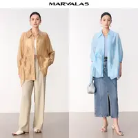 【丽公主】曼德诗莱赛尔天丝立体蝴蝶结设计亚麻衬衣女M311309622