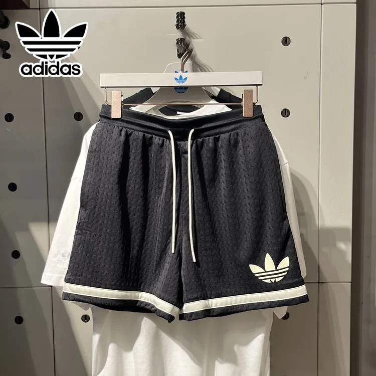 Adidas三叶草男女同款透气速干网眼短裤运动篮球训练休闲时尚百搭