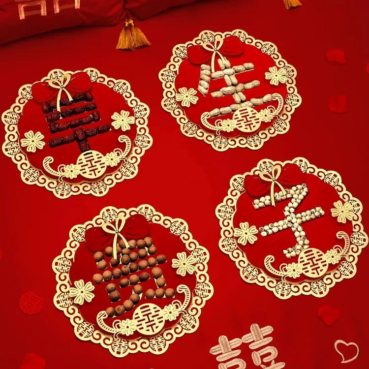 早生贵子模具干果摆件婚房布置结婚装饰套装婚礼男方结婚用品大全