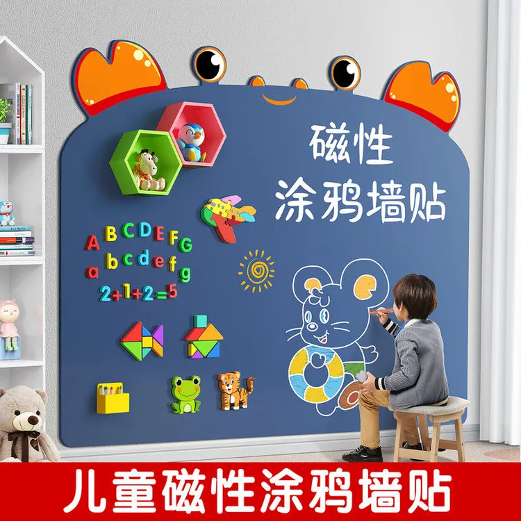 黑板墙贴家用磁吸教学写字板磁性白板儿童画画涂鸦墙可移除不伤墙商品图