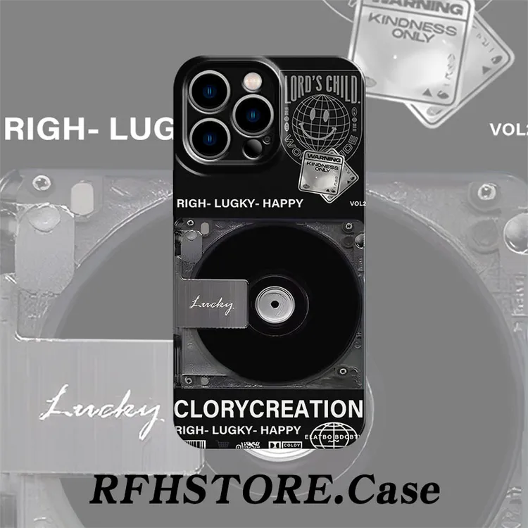 ZMGX黑胶唱片适用iPhone16/15pro菲林手机壳华为P70vivoppo小米硬