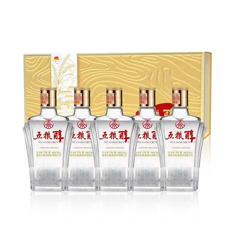 五粮醇五粮液股份有限公司出品铠甲小酒浓香型白酒50度150ML*5