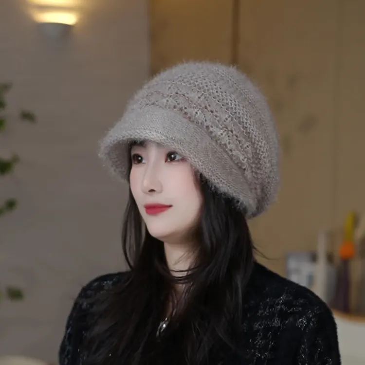 秋冬加厚保暖大头围显脸小时尚秋冬季针织帽氛围感保暖帽