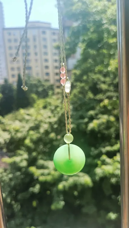 天然金丝玉平安扣男女通用挂件