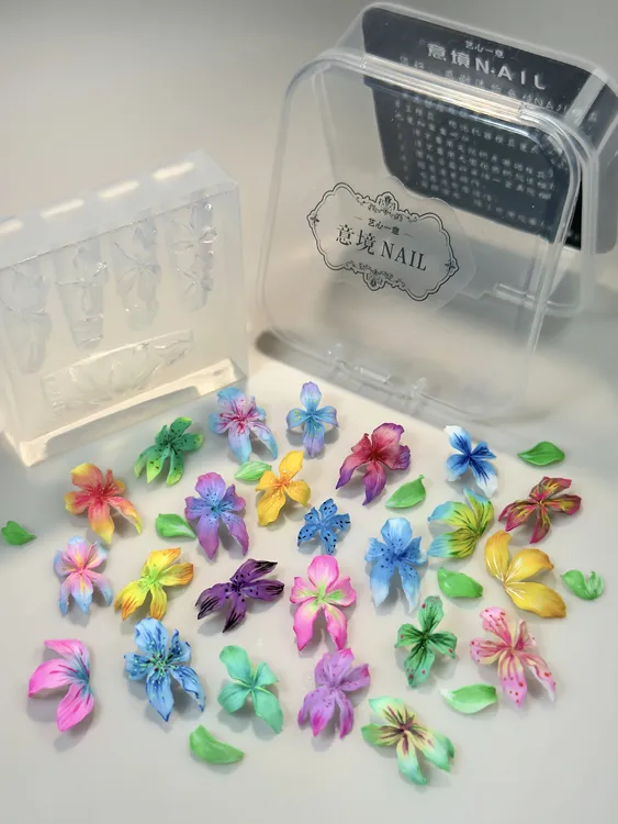 《热带花卉》意境手雕美甲模具！细腻花瓣纹路！多种拼接方式！