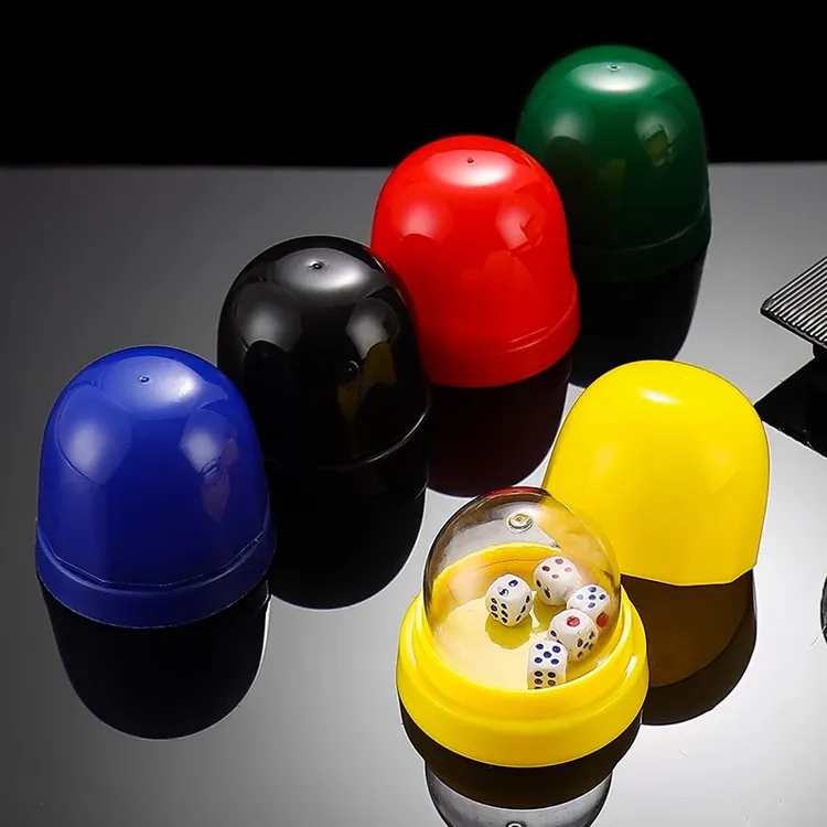 筛盅骰盅防作弊带底座KTV色盅夜店骰子盅酒吧摇色子防丢筛子套装