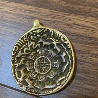 藏地密码，藏式铜杂件 d753