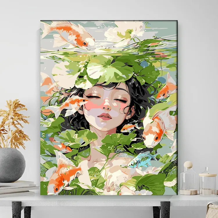 高品质DIY材料包数字油画花卉系列手工填充填色高级感系装饰挂画