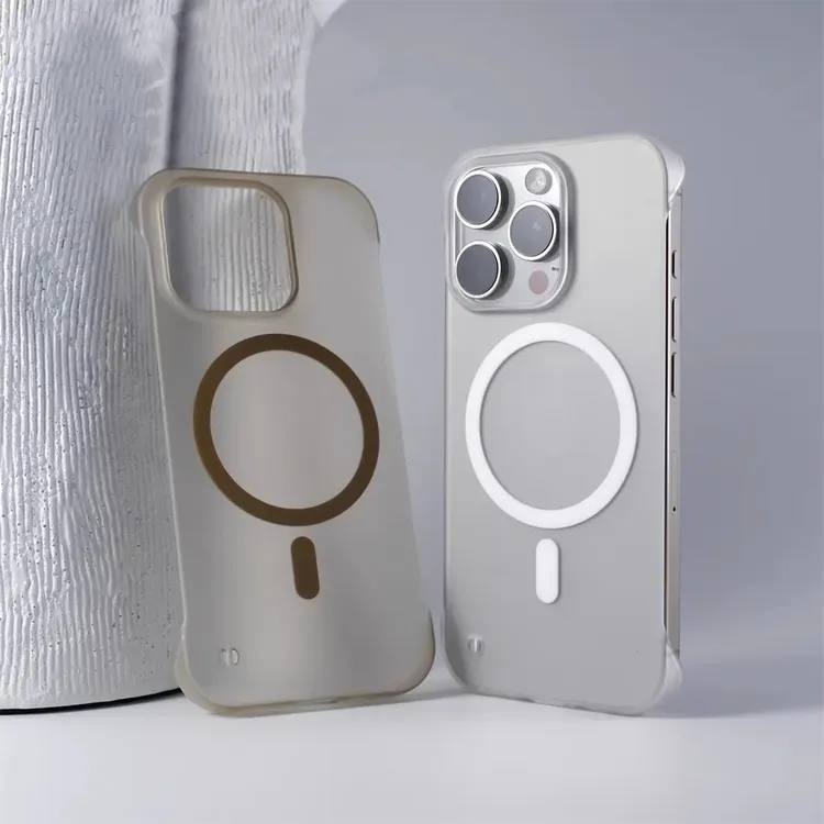飞虎胜无边框磨砂适用苹果16promax手机壳iPhone15轻薄13/14磁吸