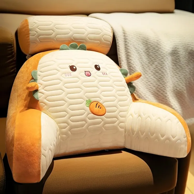 【护腰丝绒乳胶靠背】床头靠垫软包护腰靠枕沙发抱枕靠枕床上垫腰商品图