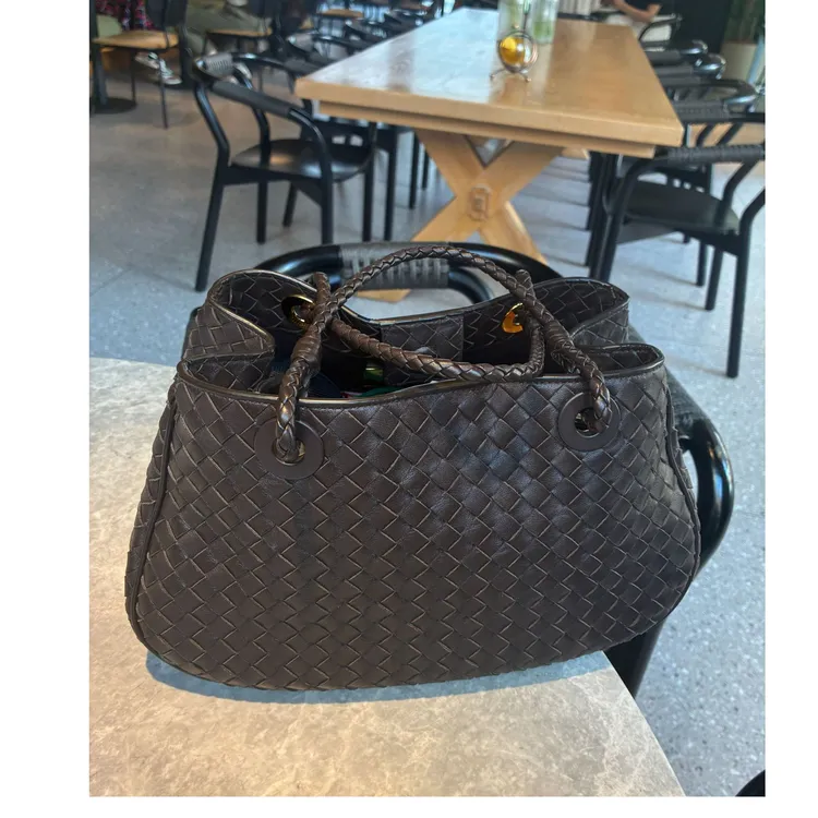 COCOLINDA| 羊皮老钱风手工编织手提单肩两用包中古包B5452