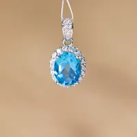 玉峰珠宝丨安娜【梦华】托帕石吊坠*S925镶嵌*E8829多样性发其一