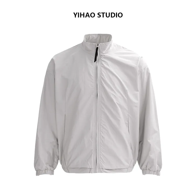 YIHAO STUDIO秋季新款男士简约夹克时尚休闲百搭立领外套