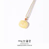 【铭舍 藏扣浓花高小克重】天然俄料蜜蜡藏扣吊坠颈饰百搭简约珠宝