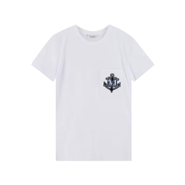 未使用 MaxMara 女士M字徽标圆领短袖T恤ACACIA 11941031