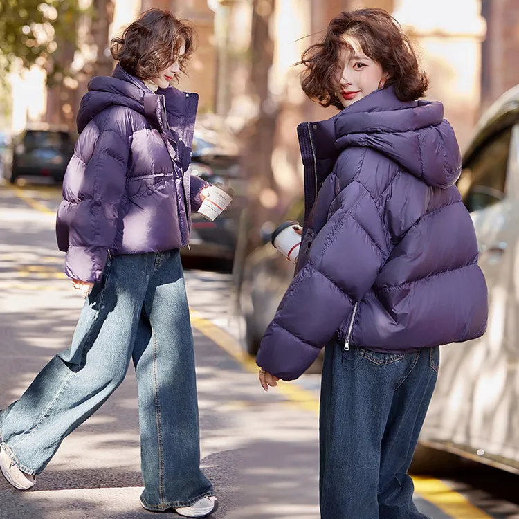 冬天网红款外套时尚保暖女款加厚蓬松羽绒服显瘦短款流行潮牌女装